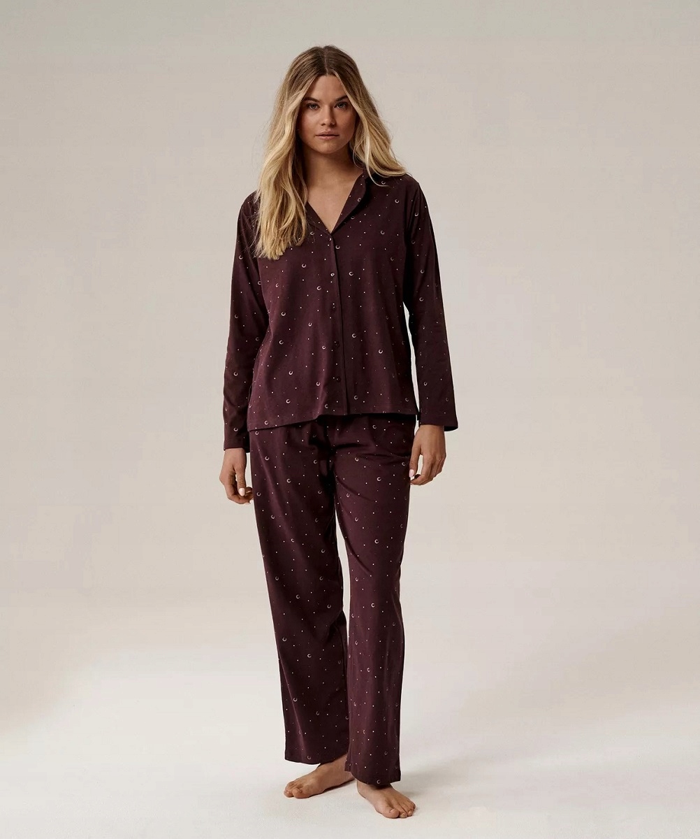 Dámské Rozepínací Pyžamo S Límcem Atlantic NLP503/VÍNO/L