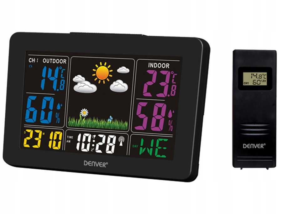 Denver Meteorologická stanica s externým senzorom WS-530 Farba Čierna