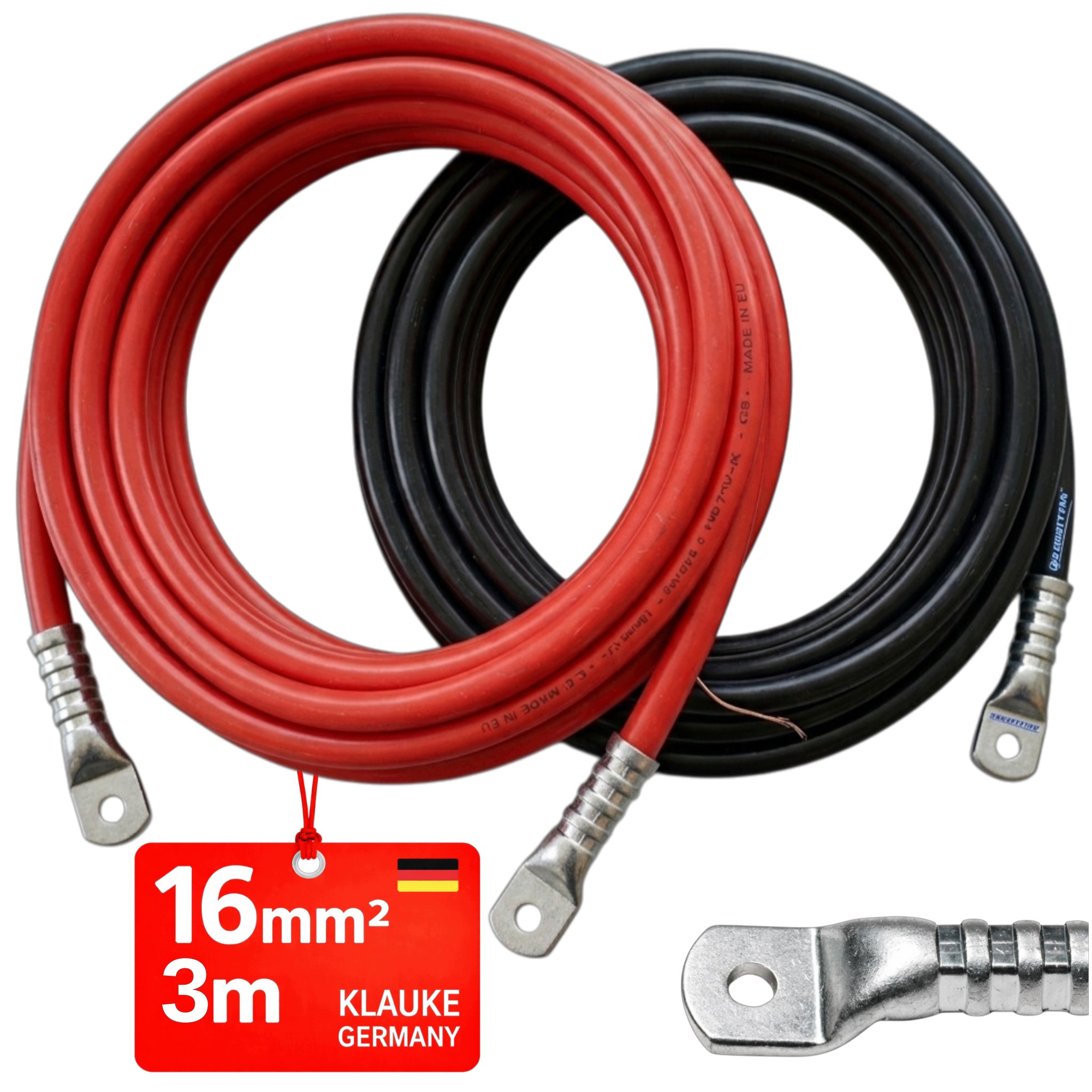 300 cm Sada Kabelů 16 mm 2 x Lgy M8 3 m Akumulátorů Měnič Napětí Hmotnost