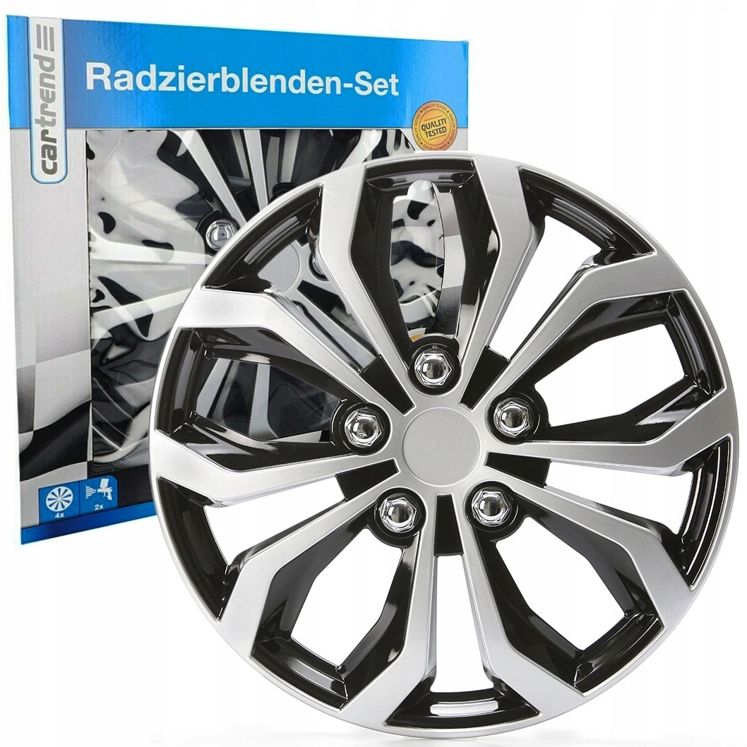 

4x Kołpaki Daytona 14" Czarno Srebrne Sport