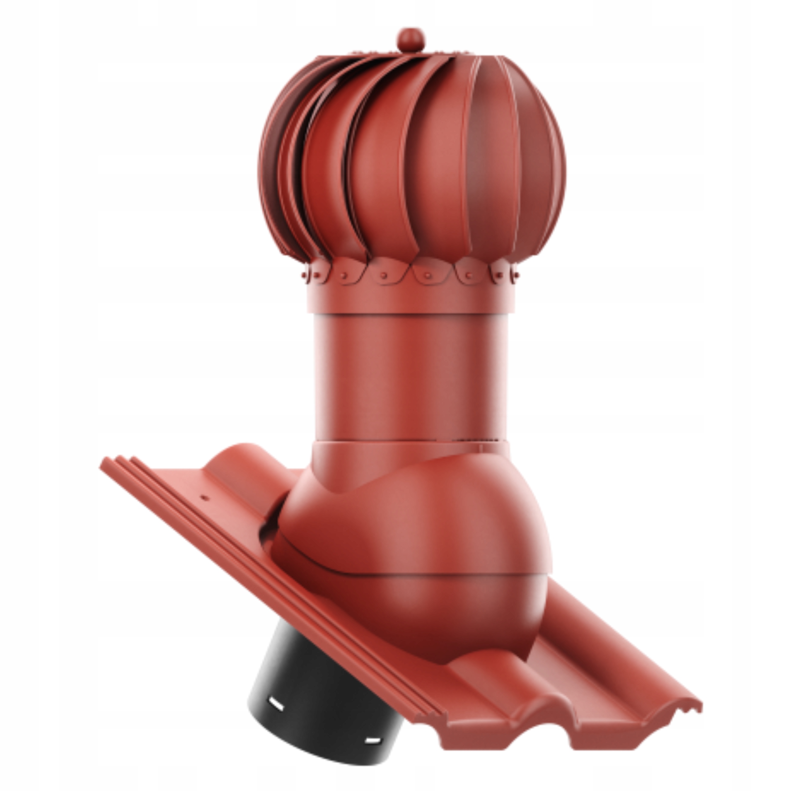 Otočný kulový větrací komín ⌀ 125 mm pro Classic Star, Elegant Červená