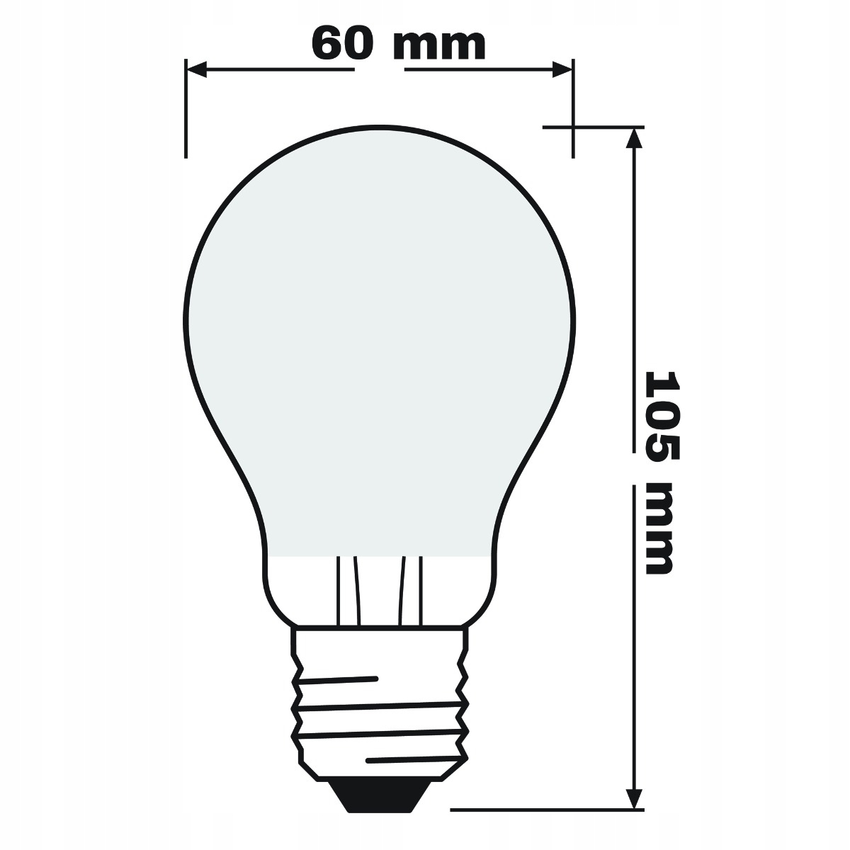 Żarówka LED E27 A60 3W = 25W 2700K FILAMENT OSRAM Moc 2.5 W