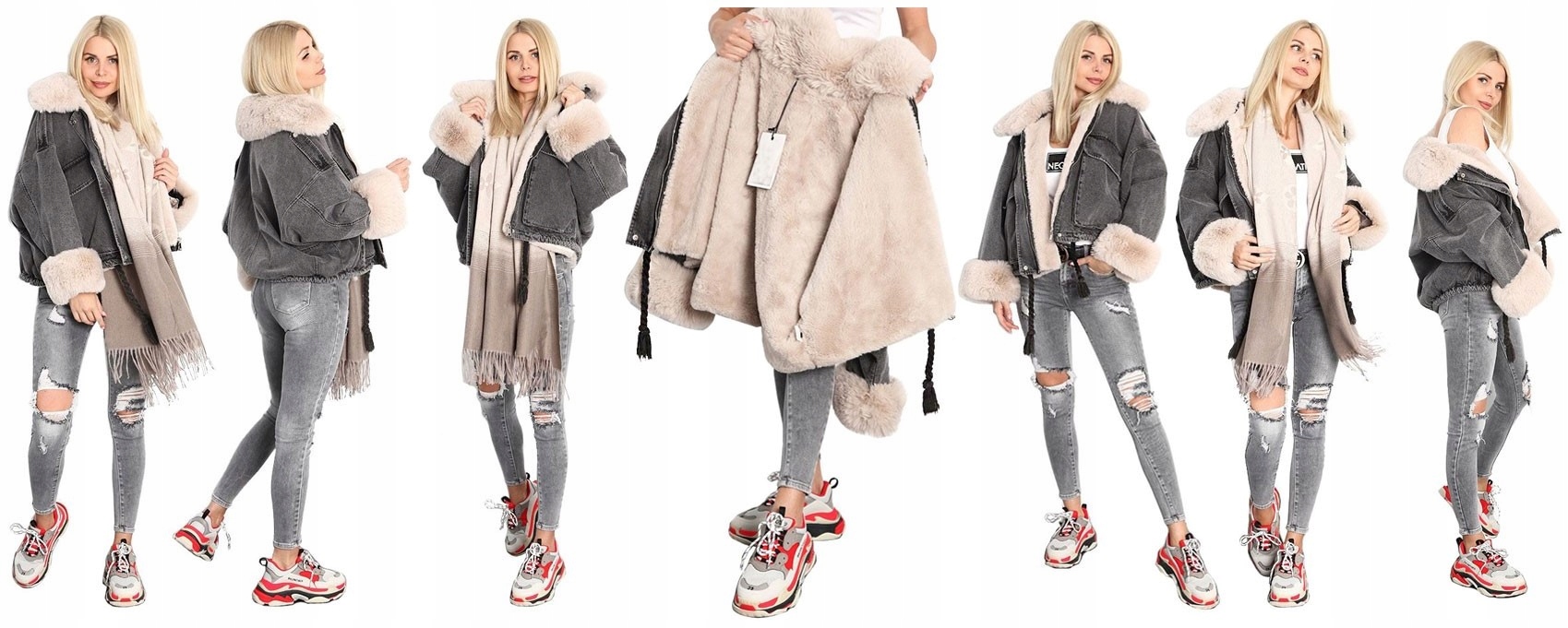 

Kurtka Jeansowa Z Futerkiem Katana Miś Futerkol/xl