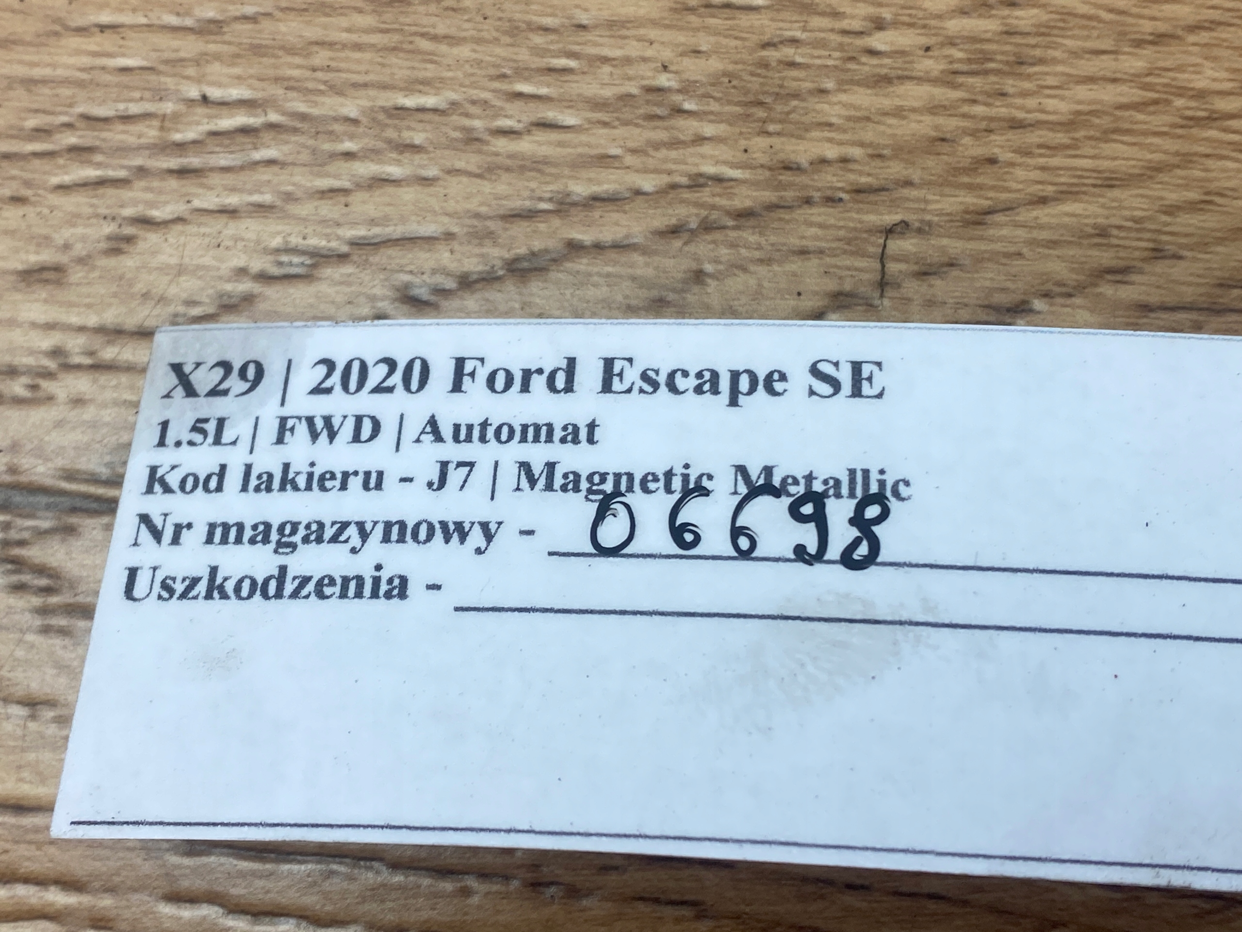 Poignée Support plaque Support Demi axe Ford Kuga MK3 Escape 2020+ USA