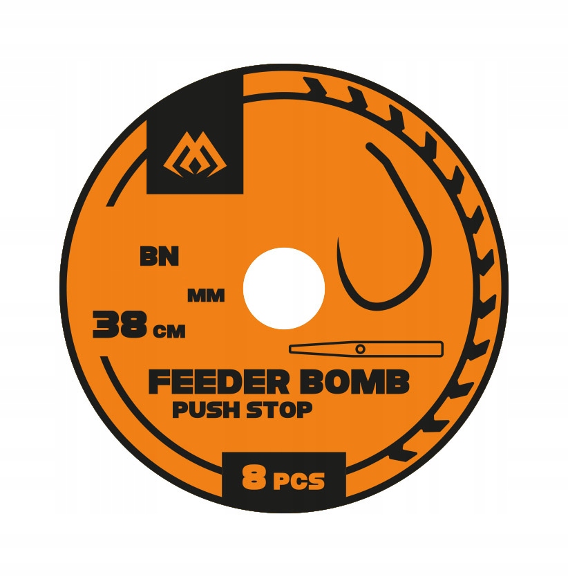 Mikado przypon Feeder Bomb nr 8/0.23mm/38cm push stop barbless