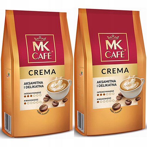 2x Oryginalna Kawa Ziarnista Mk Cafe Crema 1KG Arabica Arabika Robusta =2KG
