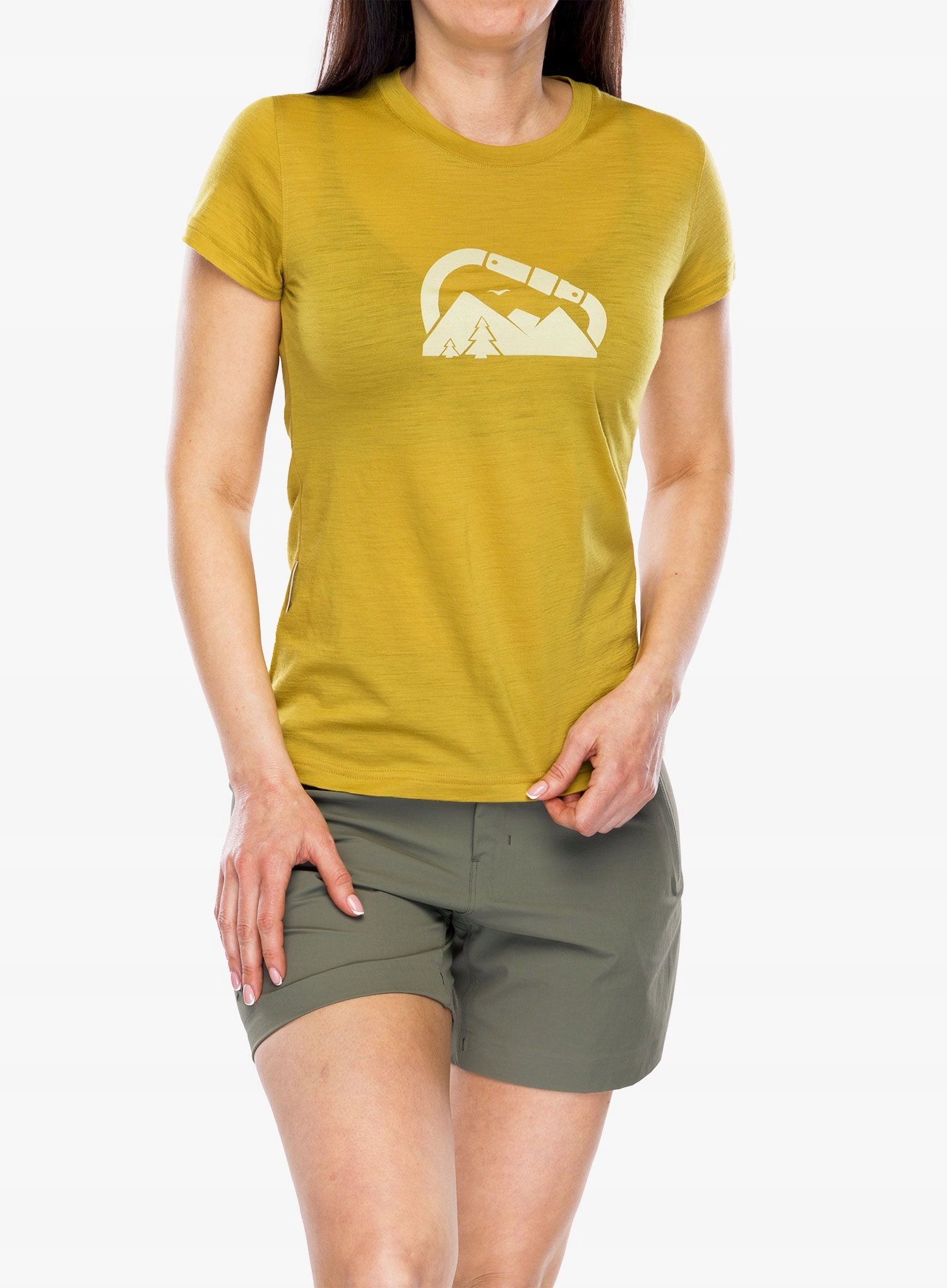 Tričko merino tričko Sensor Merino Air Summit Tee mustard XL