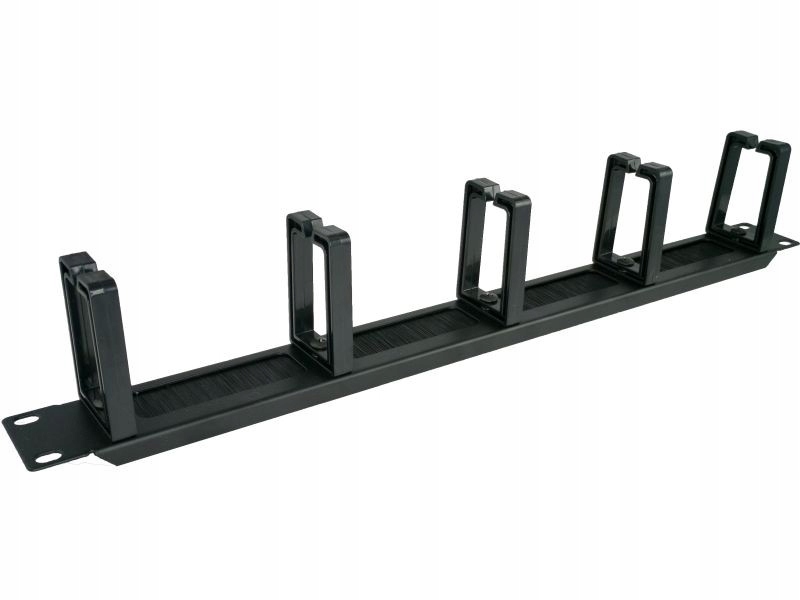 Alantec-Organizator kabli 1U 19" z przepustem szczotkowym, 5 plastikow