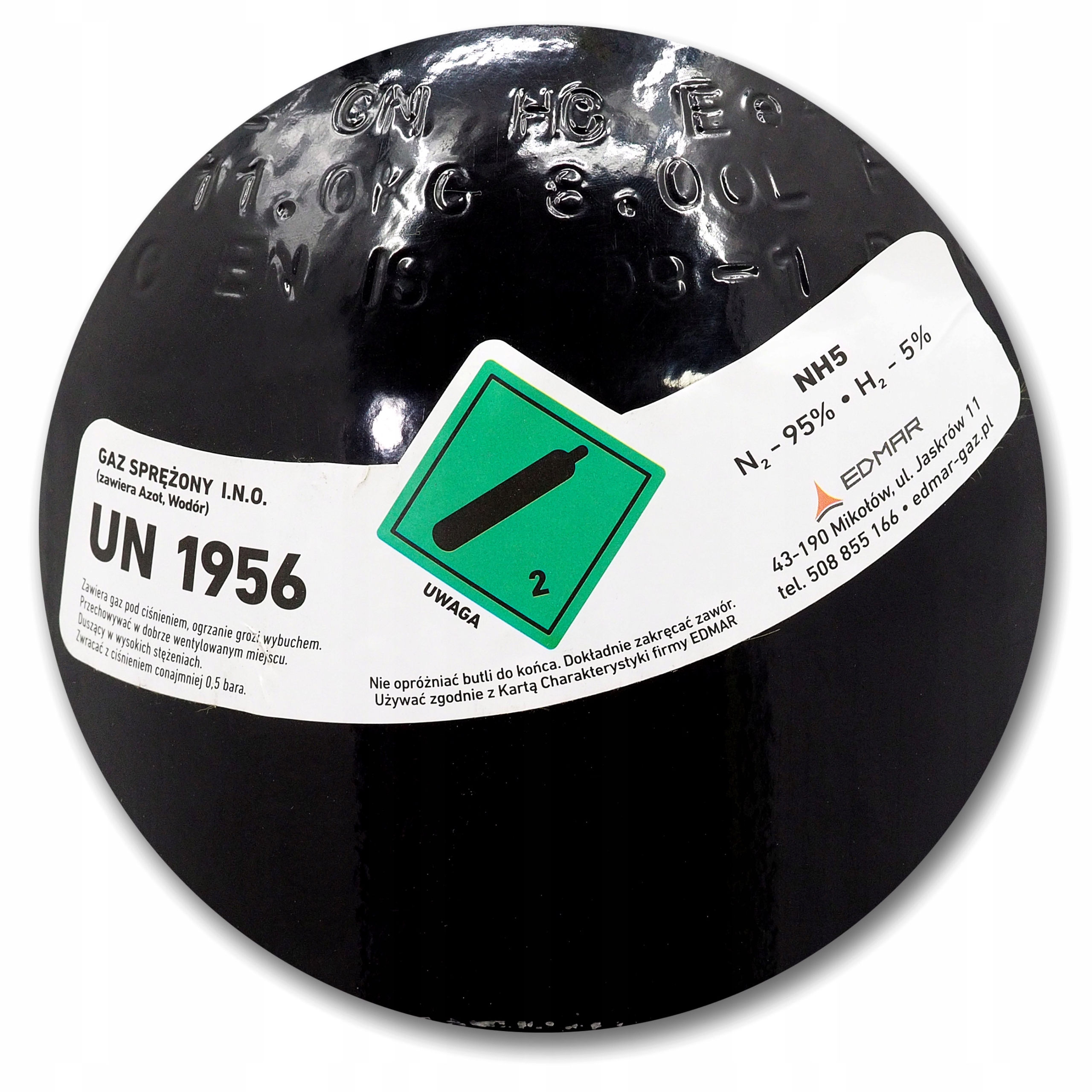 Zestaw butla HYDROGEN NH5 REDUKTOR Mouse klima Producent code NH5