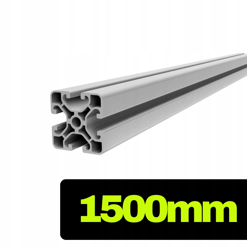 Konstrukční hliníkový profil T-slot 40x40 lehký stříbrný 150 cm