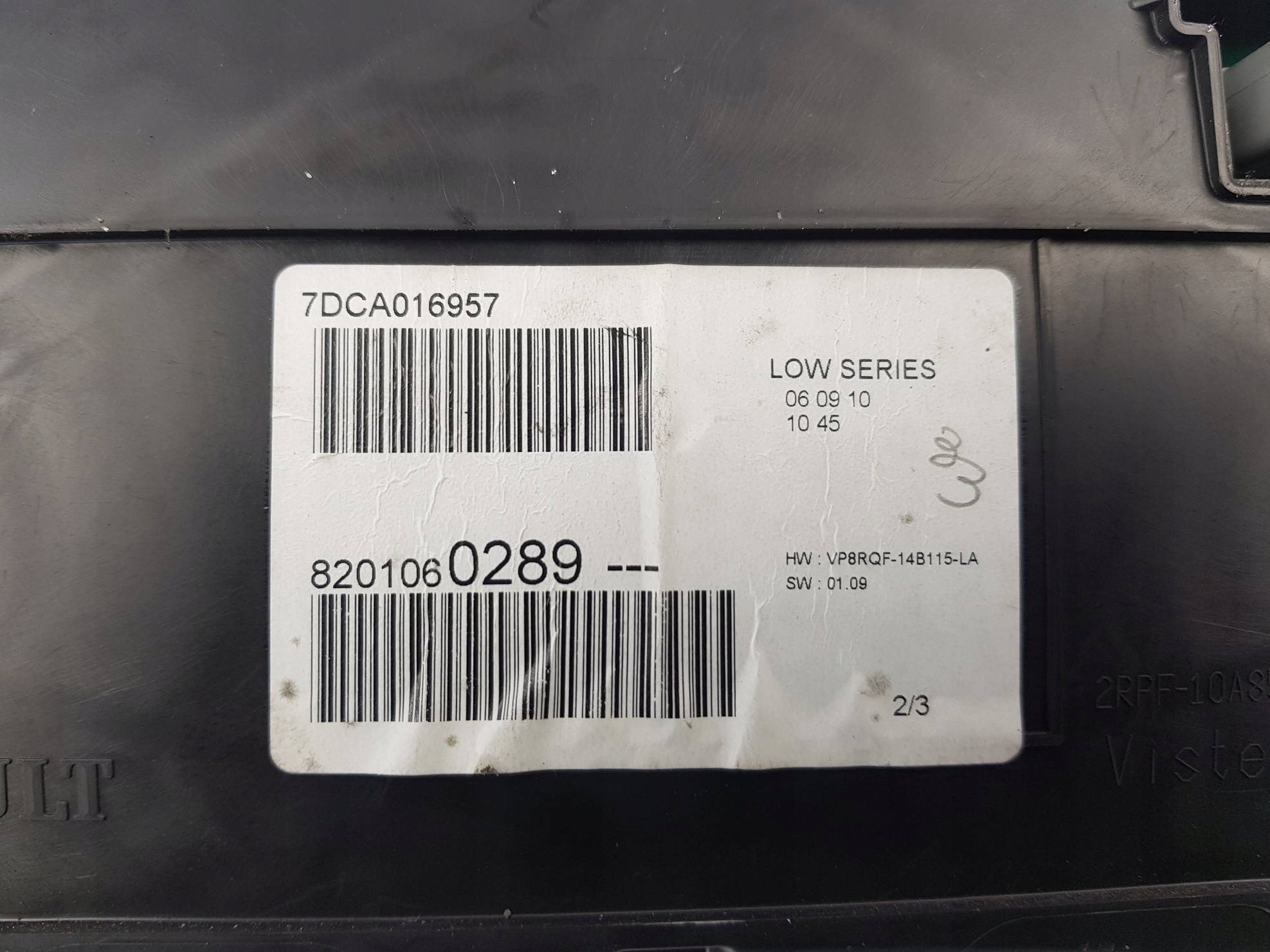dials clock 8201060289 RENAULT CLIO III 2010R