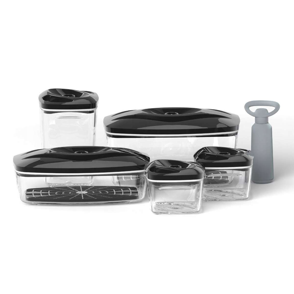 5 pojemników próżniowych na jedzenie pompka