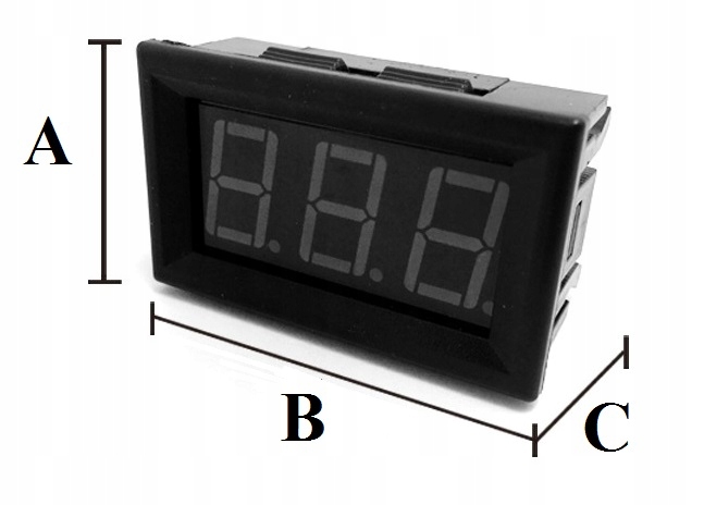 Woltomierz voltomierz samochodowy 4-30V zielony Model 4-30V