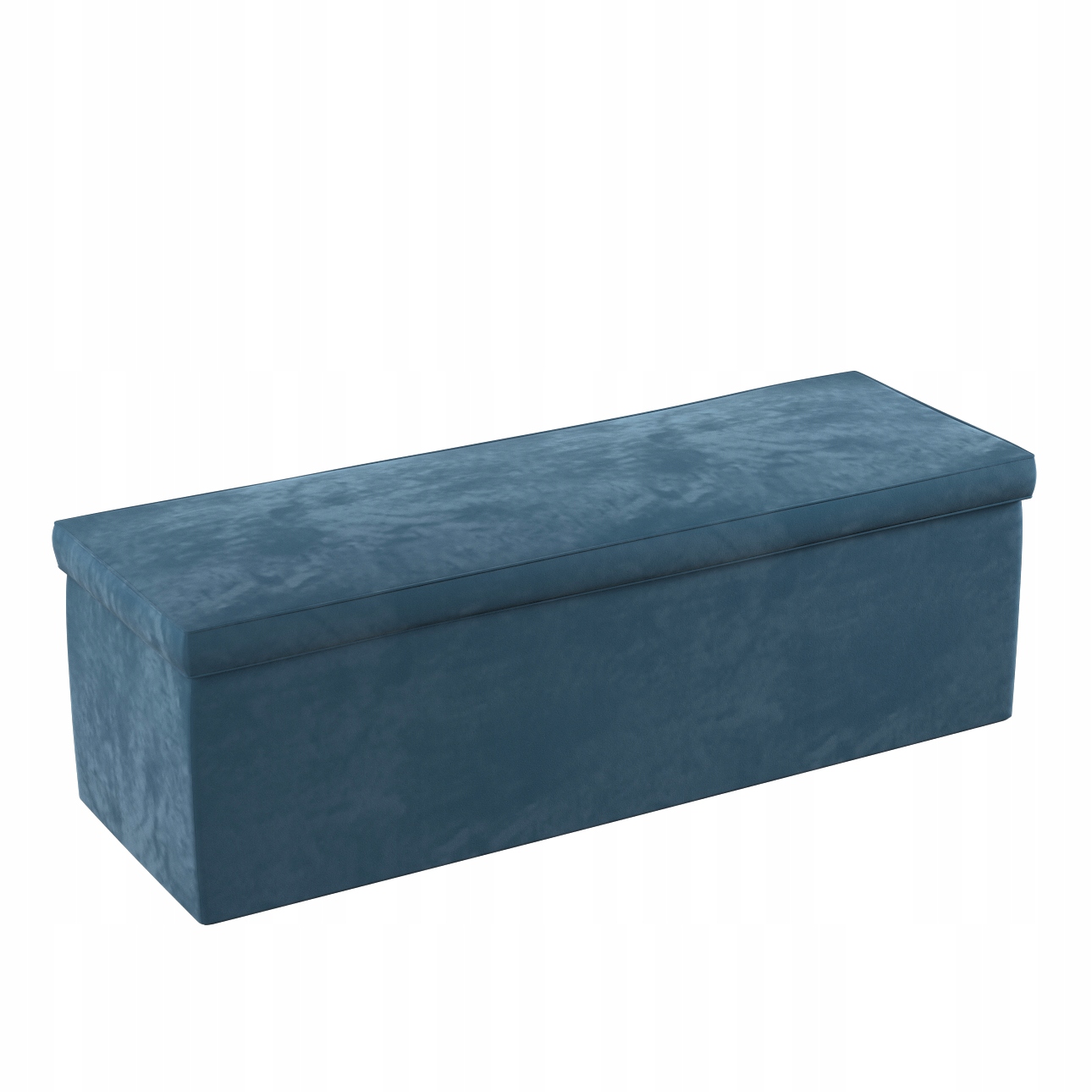 Čalúnená skrinka pruská modrá velvetová 120 cm