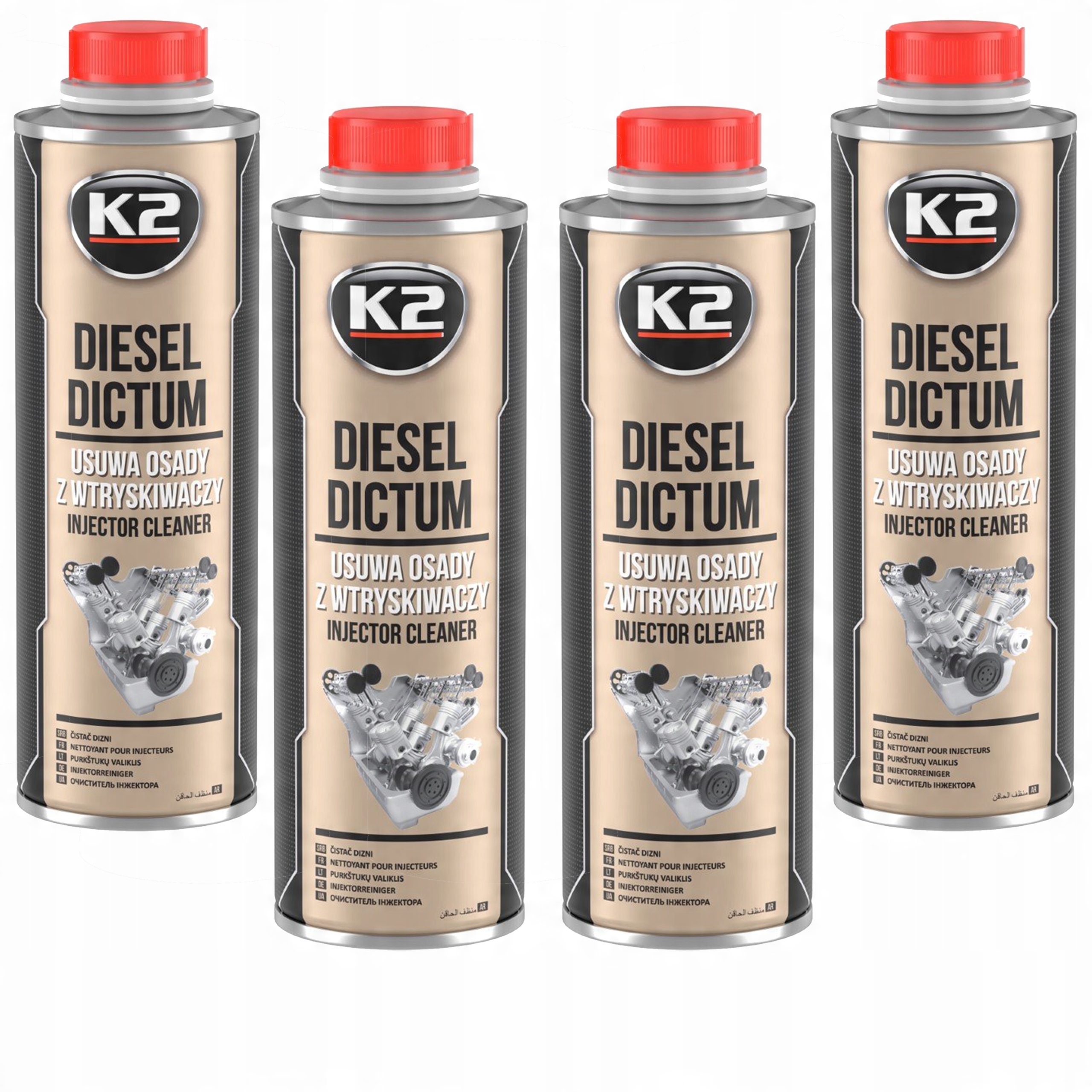 

K2 Diesel Dictum 0,5L czyści wtryski Diesel x 4