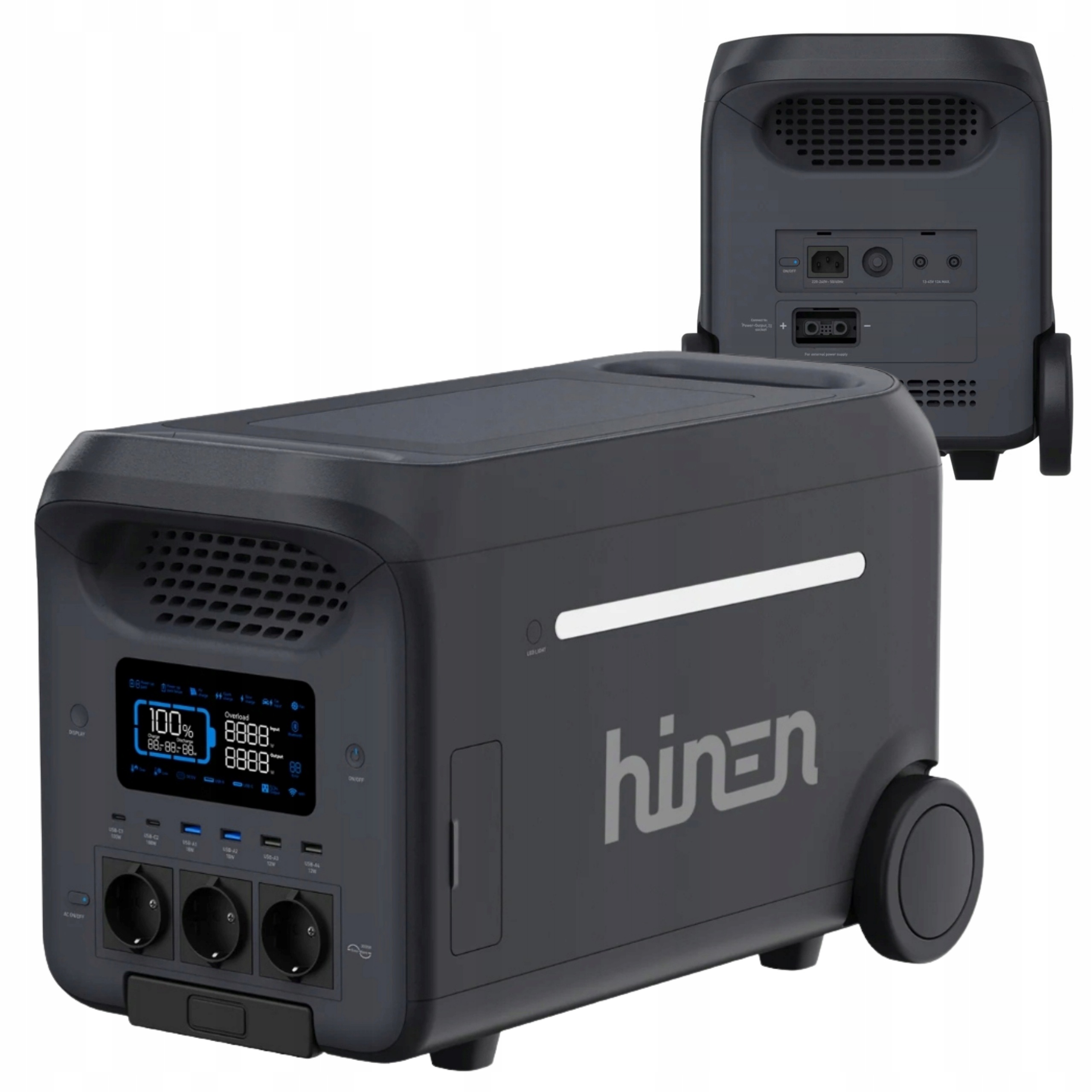 Přenosná napájecí stanice Hinen PS3000 3000W 2560Wh pro zvýšení kapacity