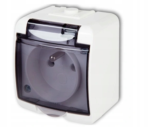 Hermetyczne gniazdo GHE-1D IP54 N/T Z/U Karlik