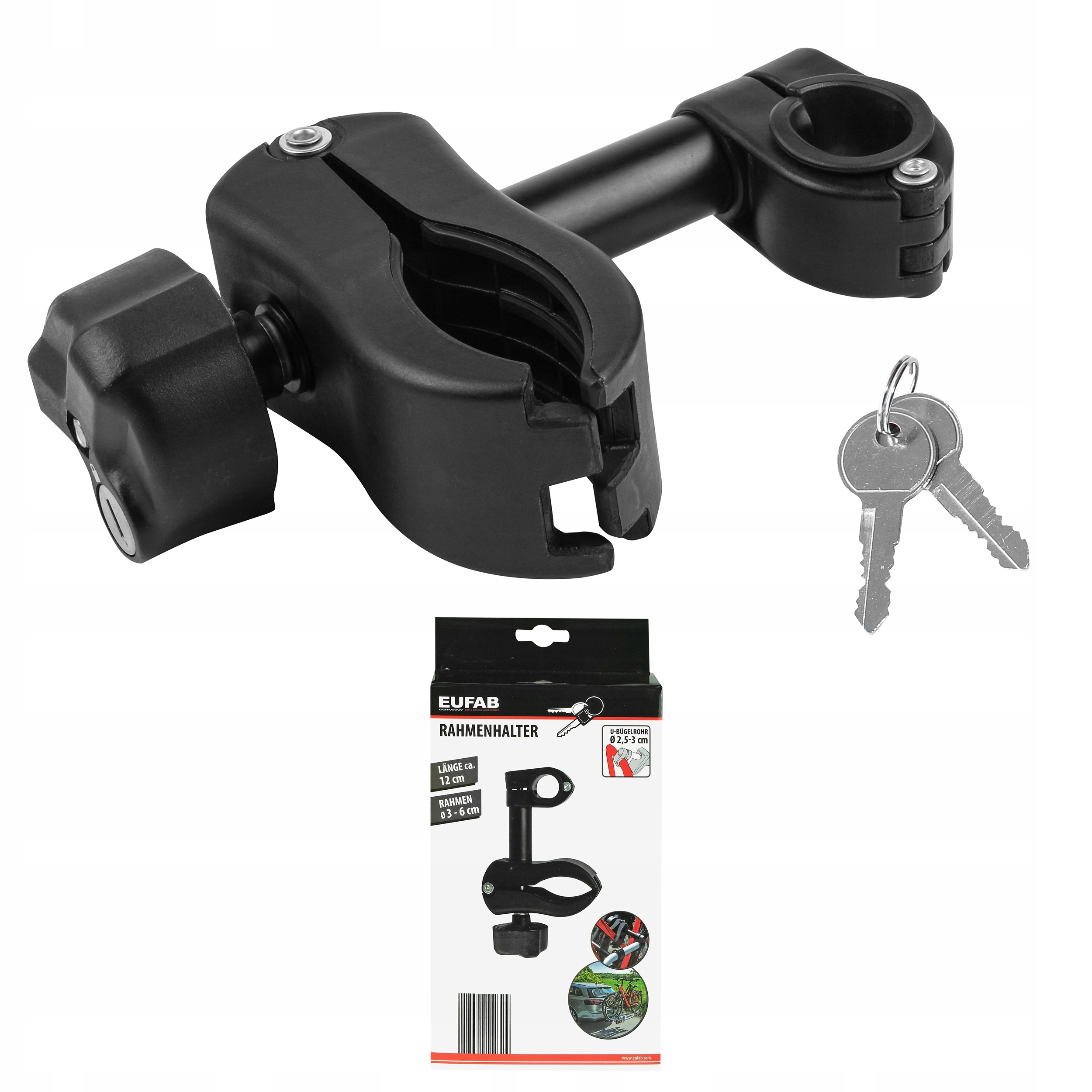 Uchwyt roweru bagażnika rowerowego 12cm Klucz