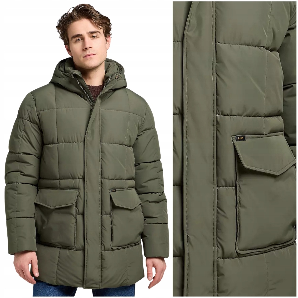 Lee Mercury Puffer zateplená voděodolná dlouhá péřová bunda s kapucí S