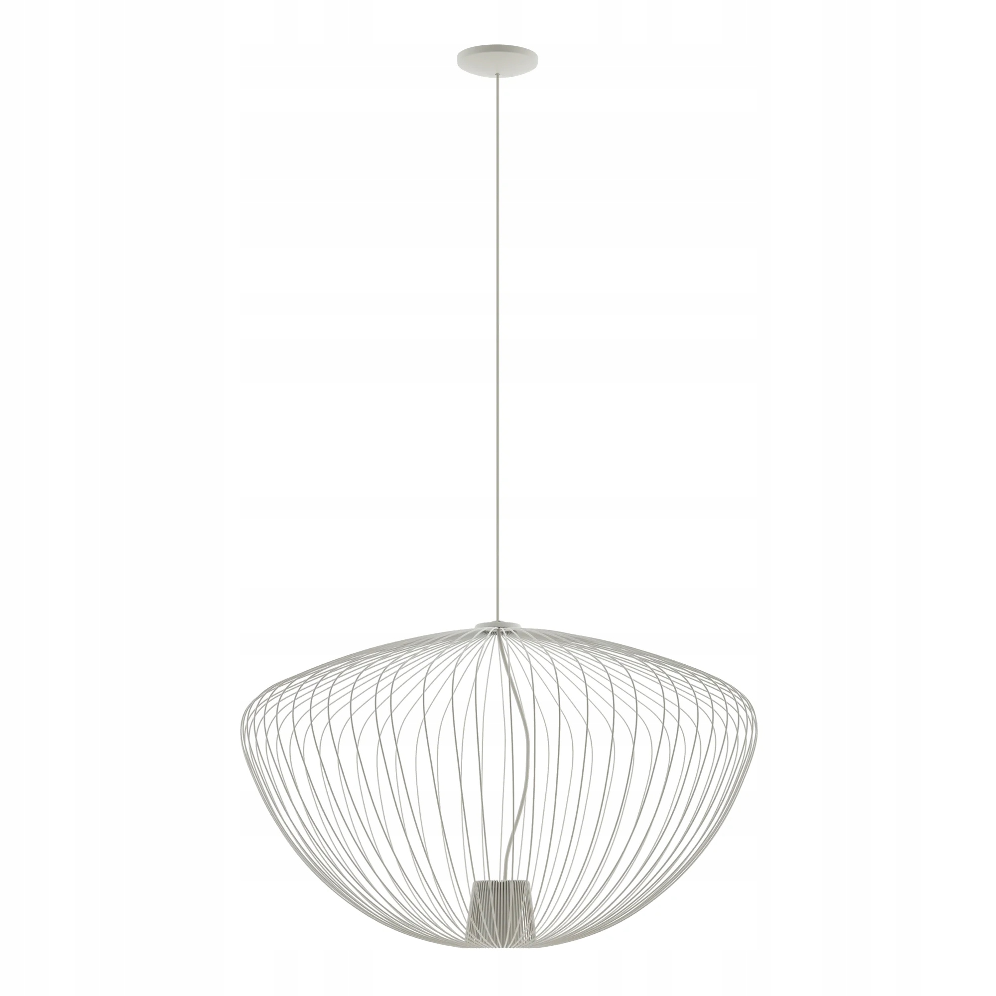 Nowodvorski Závesná lampa Pumpkin Lø 70 cm svetlošedá industriálna