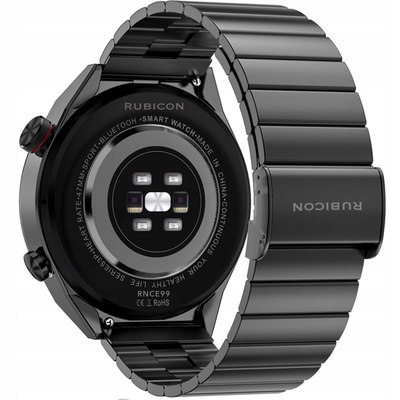 Zegarek męski SMARTWATCH Rubicon ROZMOWY INDUKCJA sms duża bateria MENU PL Kompatybilność systemowa Android iOS