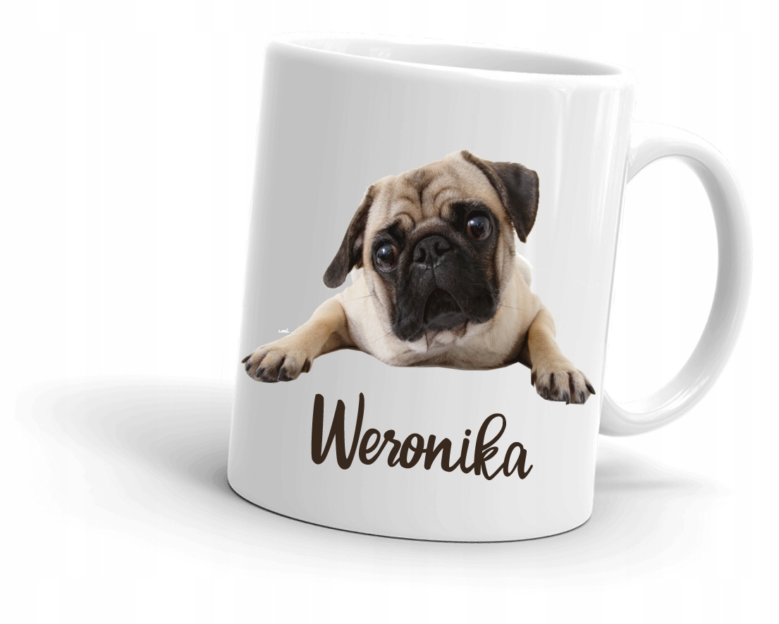 

Kubek z Mopsem Twoje Imię 330ml