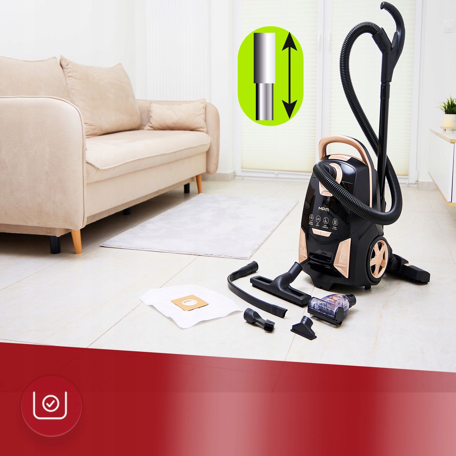 Odkurzacz tradycyjny MPM MOD-55 750W Szczotka do parkietów - Sklep