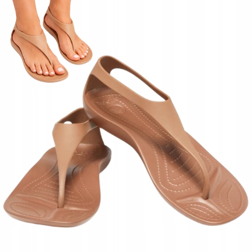 Dámské letní lehké sandály Japonky Crocs Sexy Flip Hnědé vel. 34,5