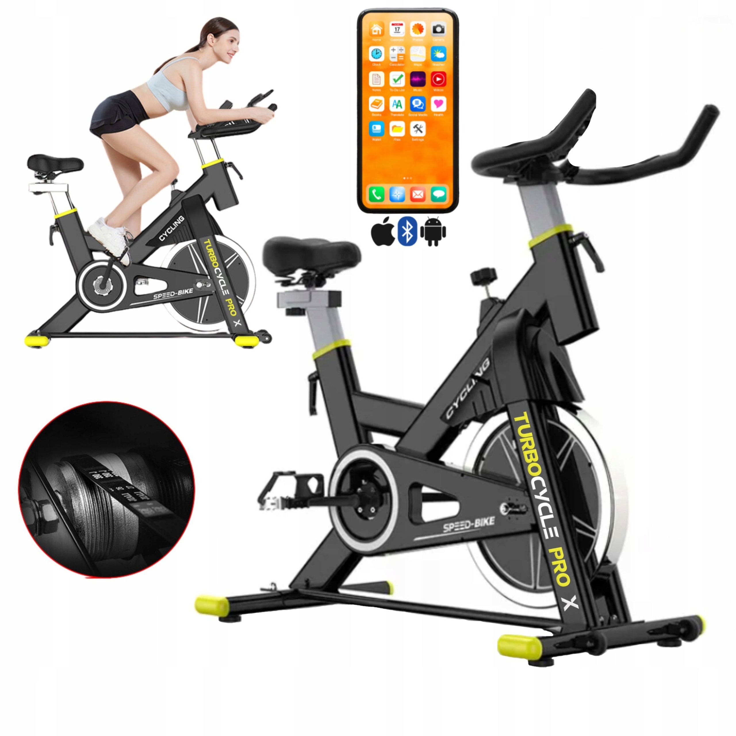 ROWER TRENINGOWY STACJONARNY ROWEREK DO ĆWICZEŃ SPINNINGOWY DOMOWY SPORT
