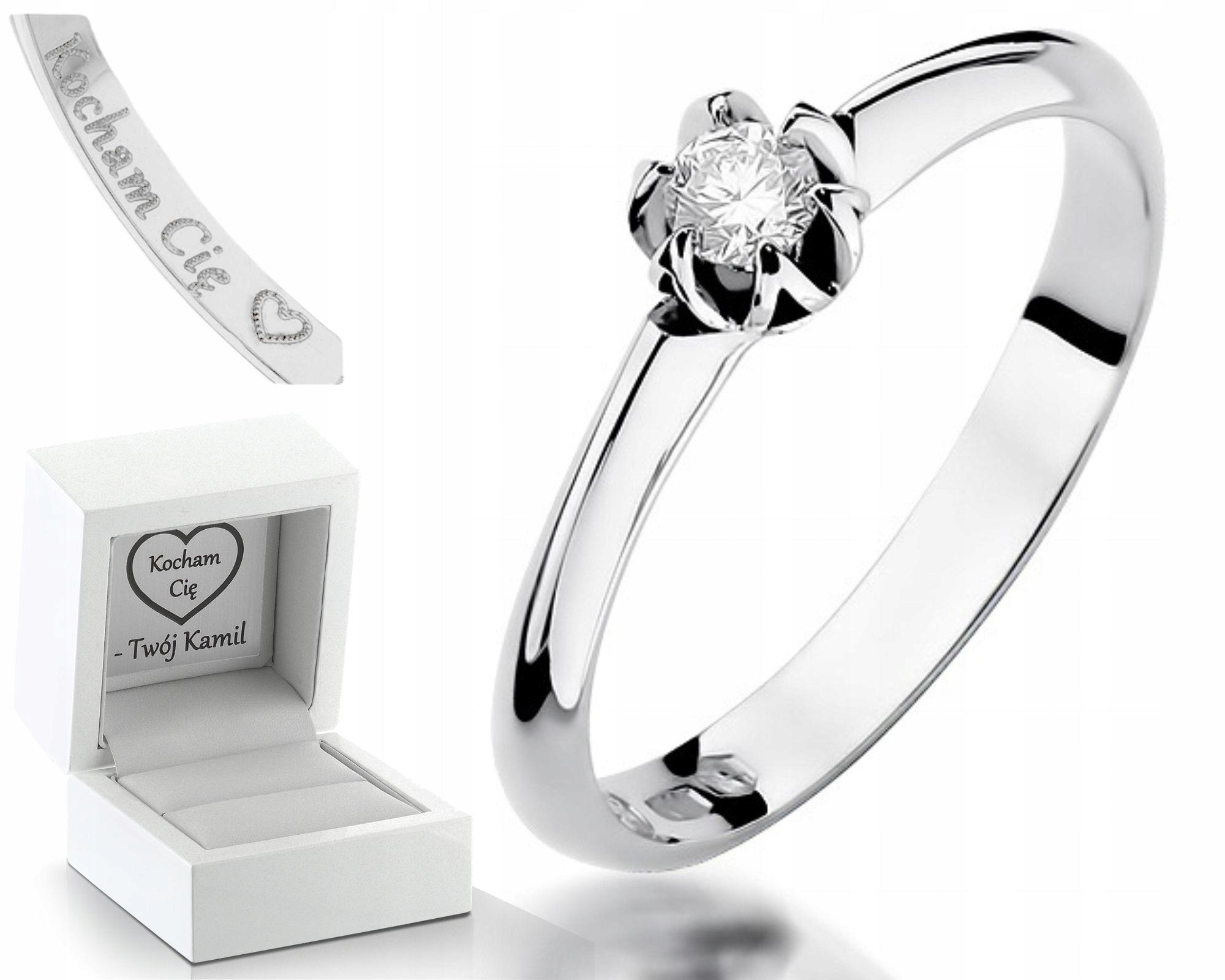 Prstýnek S Briliantem, Bílé Zlato, Gravírování, Bonus