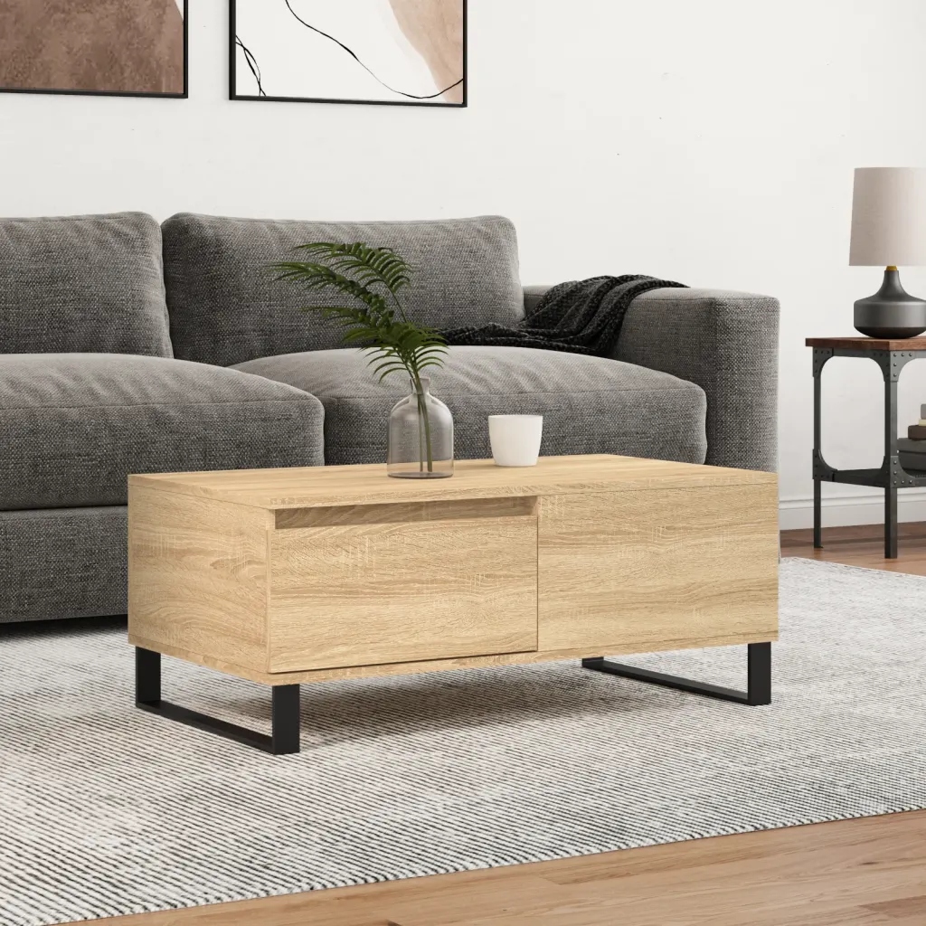 vidaXL Konferenční stolek dub sonoma 90x50x36,5 cm kompozitní dřevo