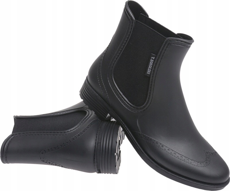 KRÓTKIE KALOSZE SZTYBLETY GUMOWCE DAMSKIE czarny39