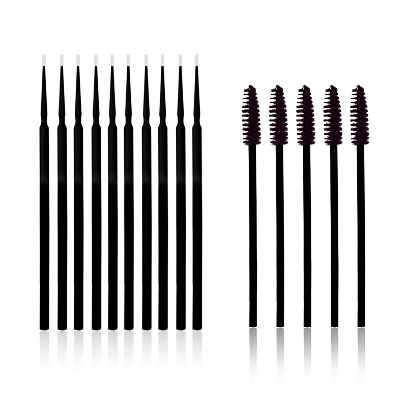 10x mikroszczoteczki + 5x szczoteczki do rzęs