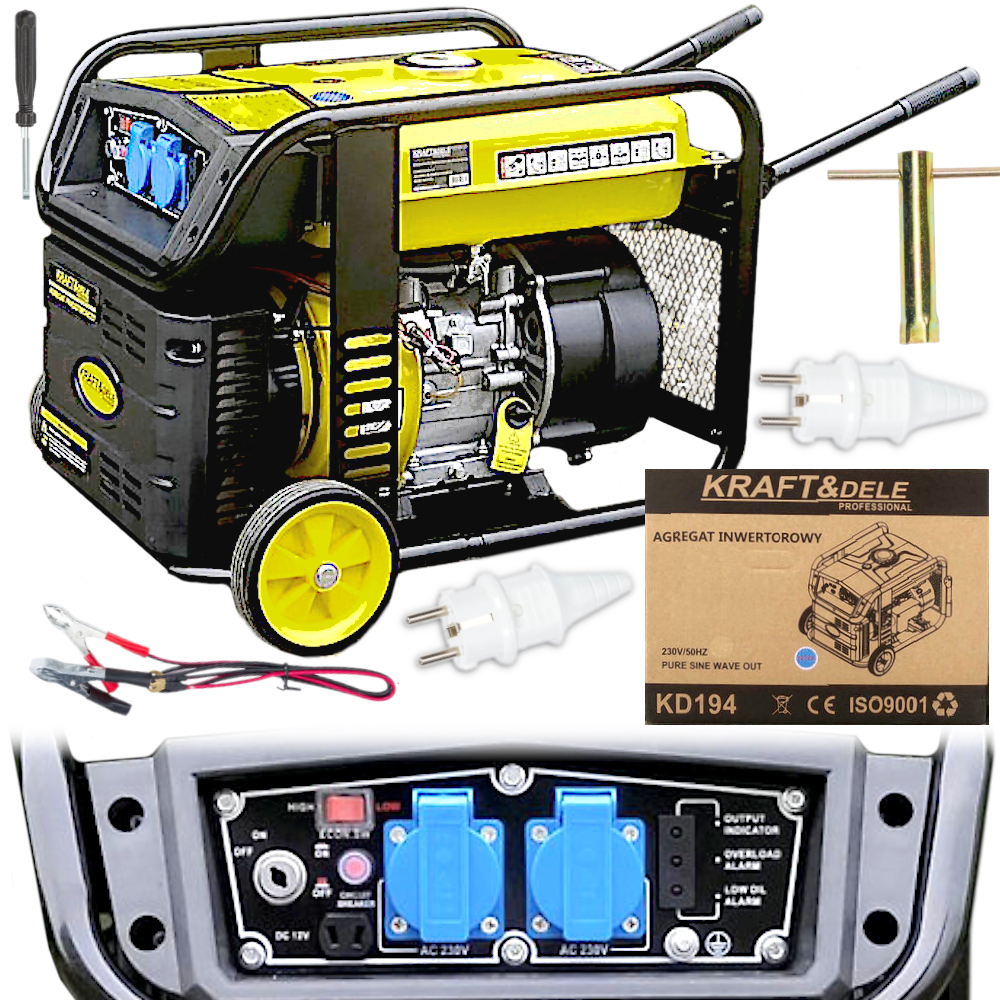 Agregat generator prądotwórczy jednofazowy 1F 4800 W benzyna KD194