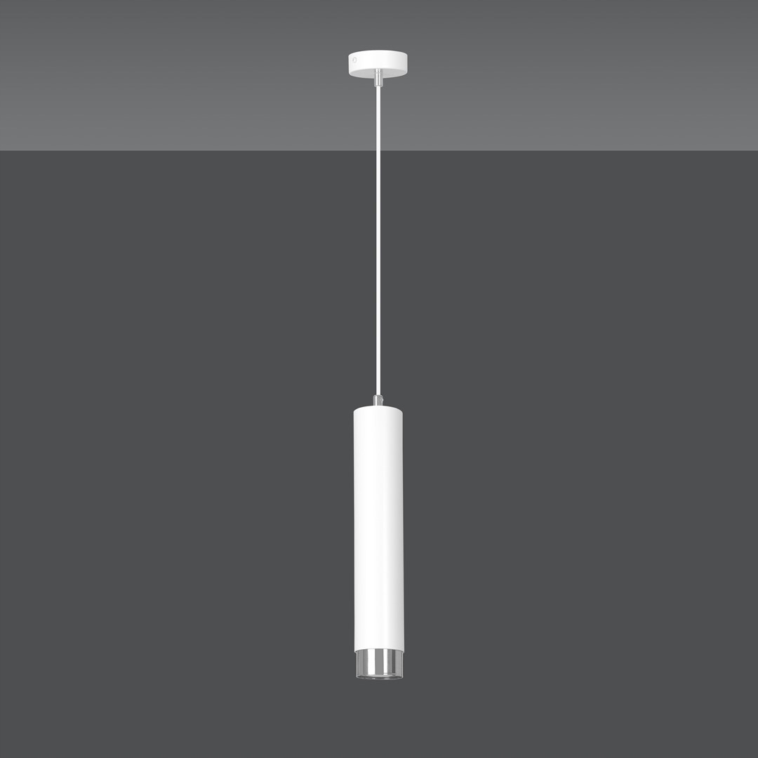 Závěsná lampa Emibig Kibo 1 Wh/chrome 1 světelné body GU10