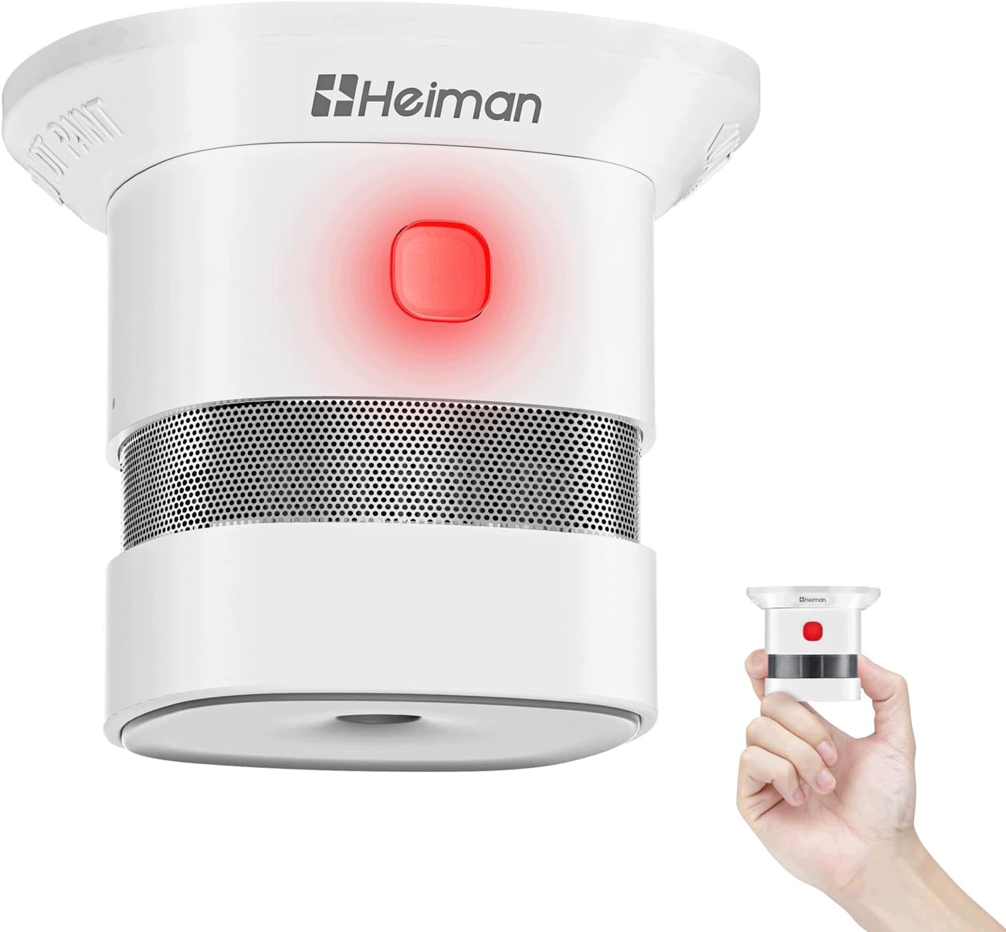 Heiman Detektor Kouře Mini 10 Let Baterie EN14604 Certifikát Tüv