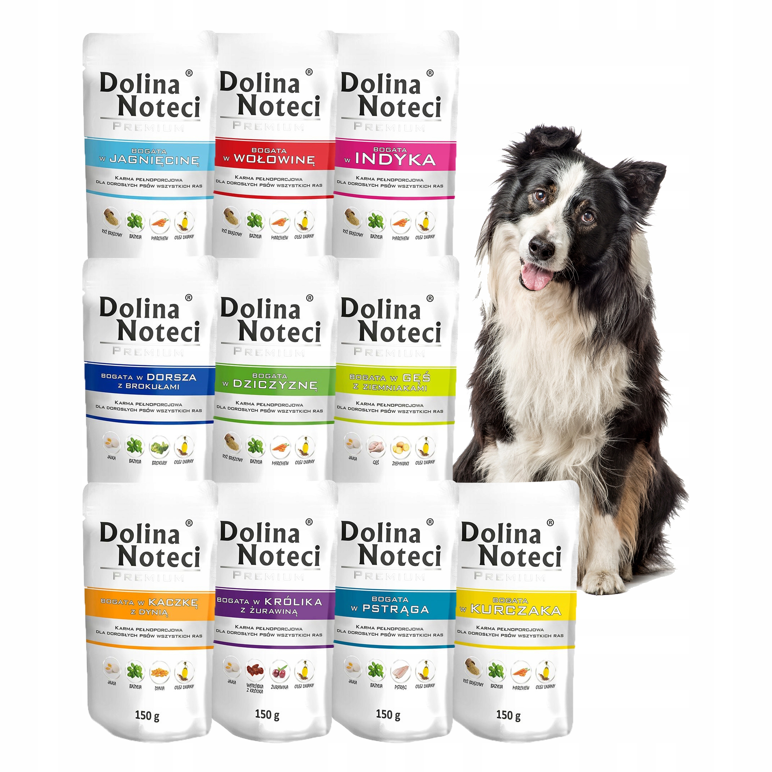 Dolina Noteci Premium Mokra karma dla psa MIX 10x 150g