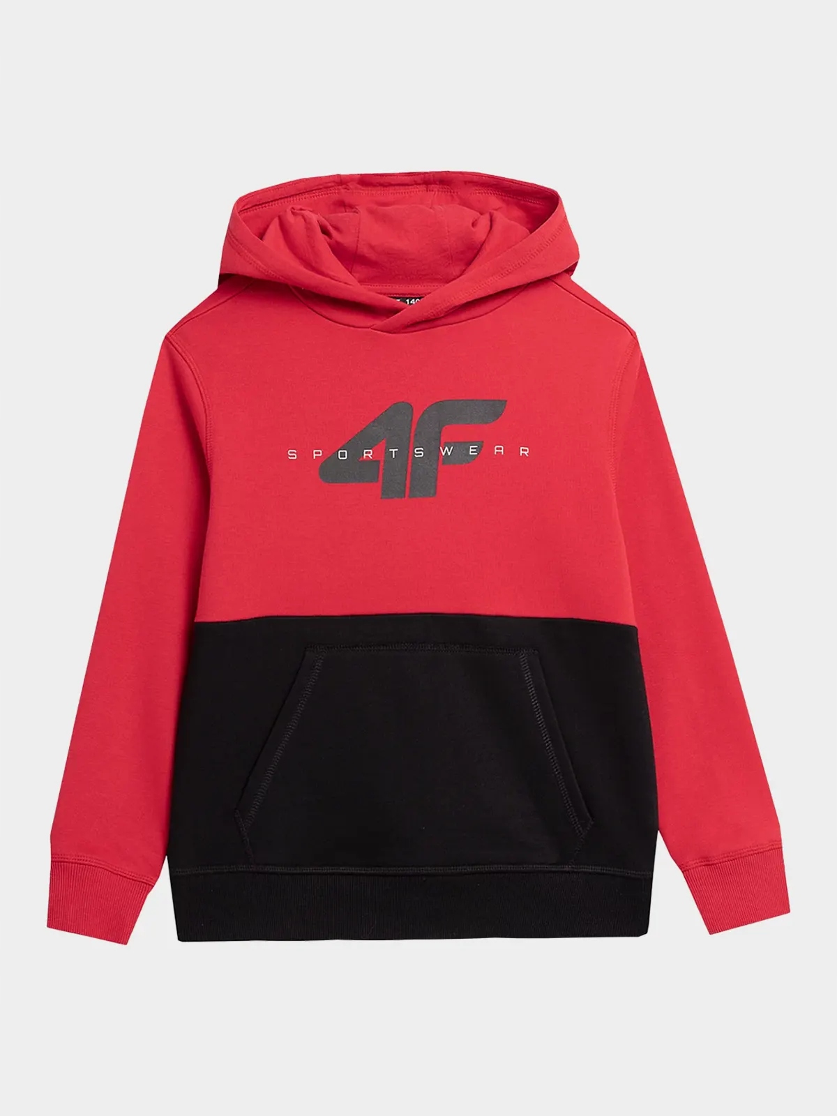 BLUZA CHŁOPIĘCA 4F DRESOWA Z KAPTUREM AW23M628 Wzór dominujący bez wzoru