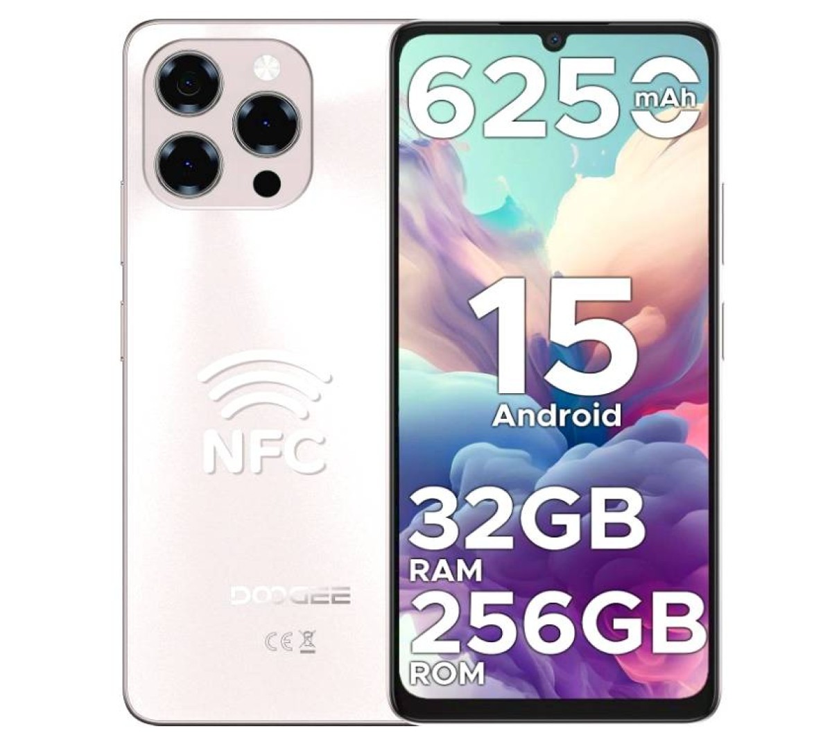 Smartphone Doogee Note 58 pro 32 Gb 256 Gb 4G (lte) zlatý