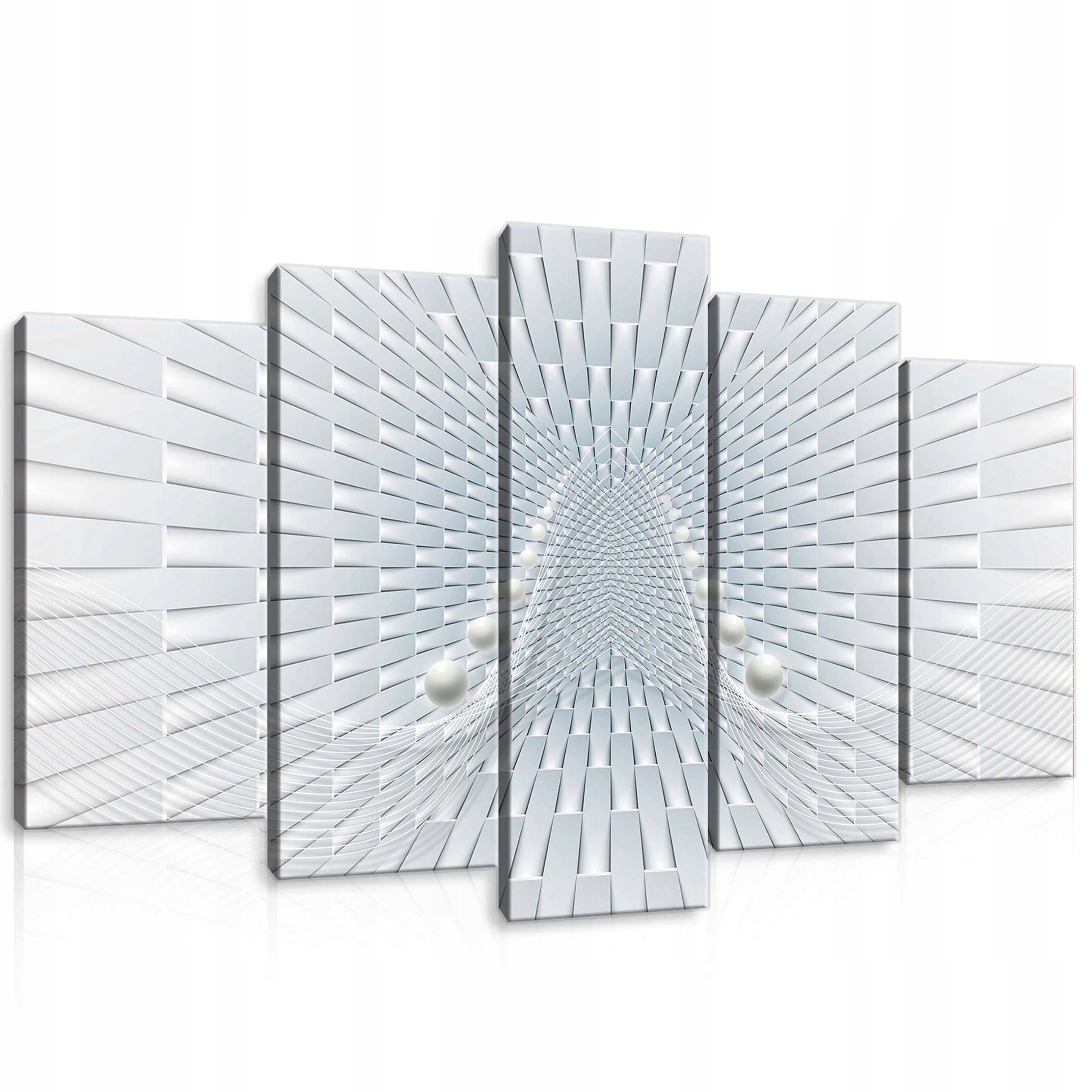 Obraz 100x60 Abstrakce geometrie tunel perspektiva 3D bílá moderní