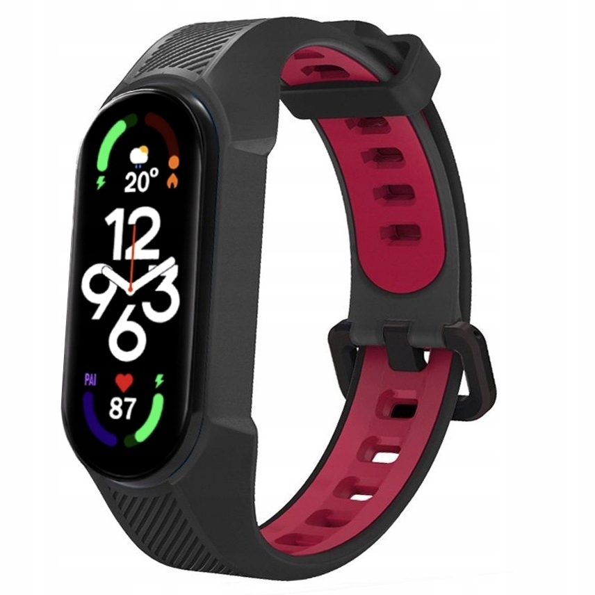 

Pasek Silikonowy Black&Red do Xiaomi MI Band 7