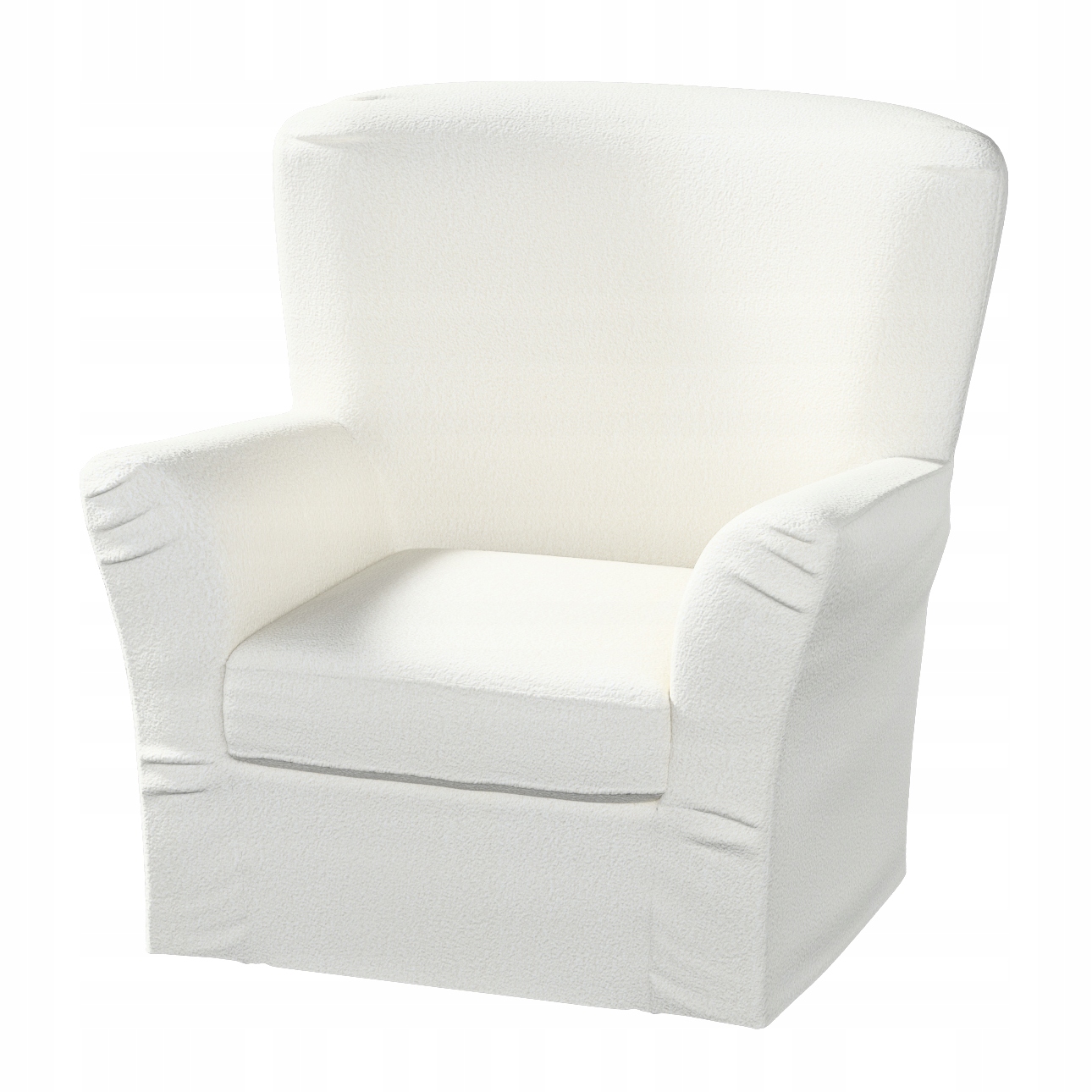 Dekoria Potah na křeslo Tomelilla vysoký s záložkami Ikea bílý