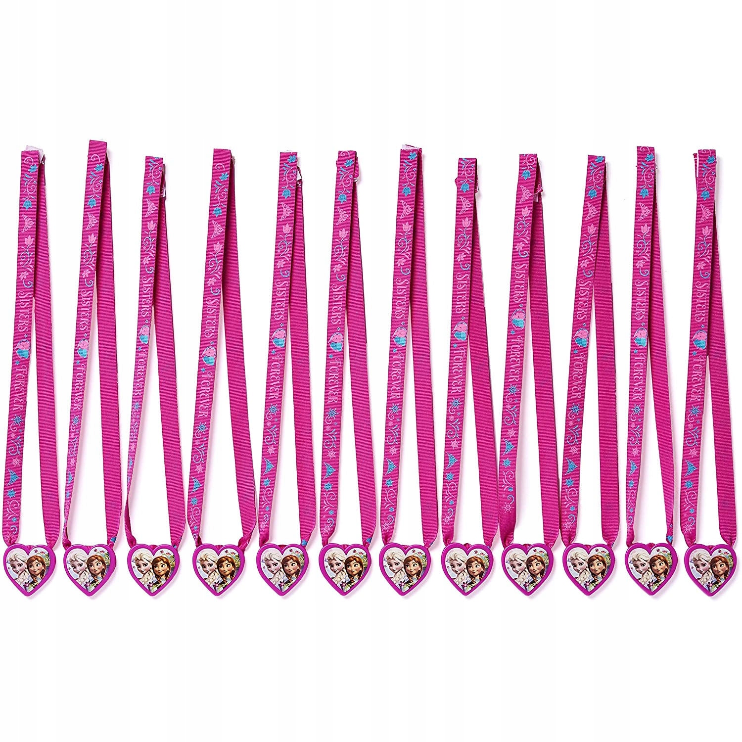 AMSCAN ZESTAW NASZYJNIKÓW DISNAY KRÓLOWA LODU 12 SZT. BIŻUTERIA PRZYJĘCIE