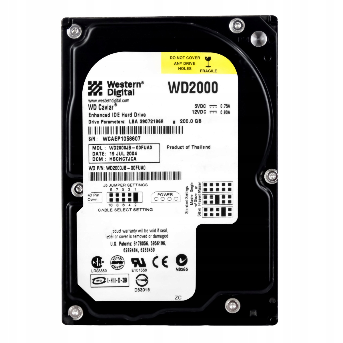 Wd Caviar Se 200GB 7.2K Ata 3.5'' WD2000JB-00FUA0