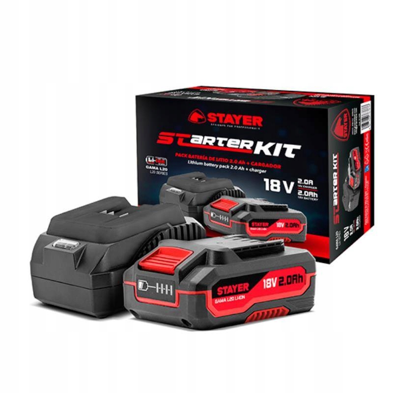 Nabíječka s baterií 2Ah, Starterkit, Stayer