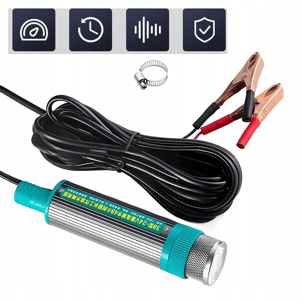 12V POMPA POMPKA DO SPUSZCZANIA PALIWA ROPY 38mm 30L/min