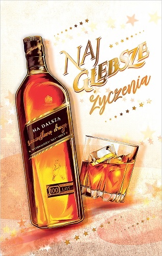 

Kartka dla mężczyzny z życzeniami z alkoholem UP5