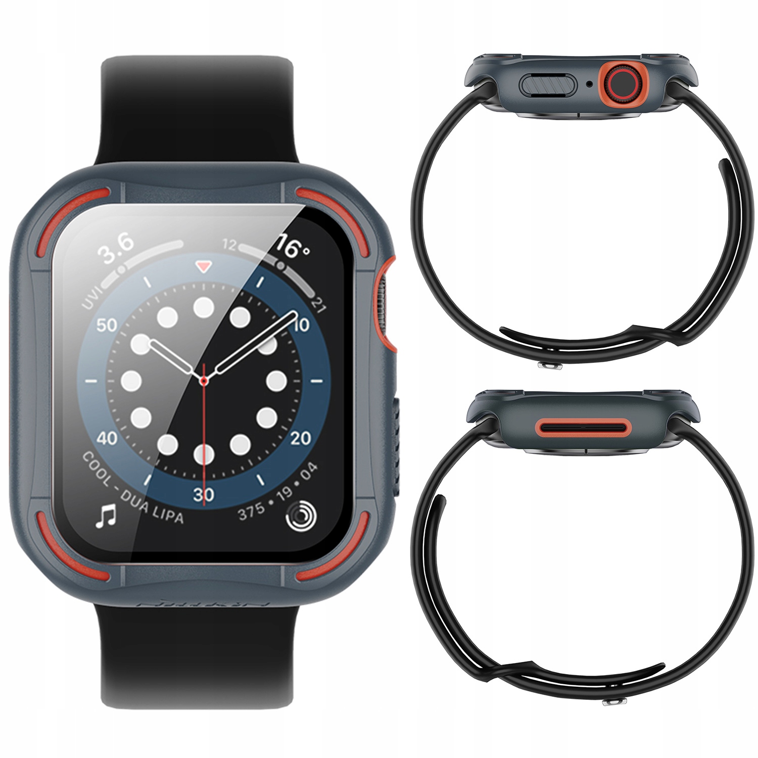 

Etui Nillkin 2w1 +szko do Apple Watch 4/5/6/SE 40