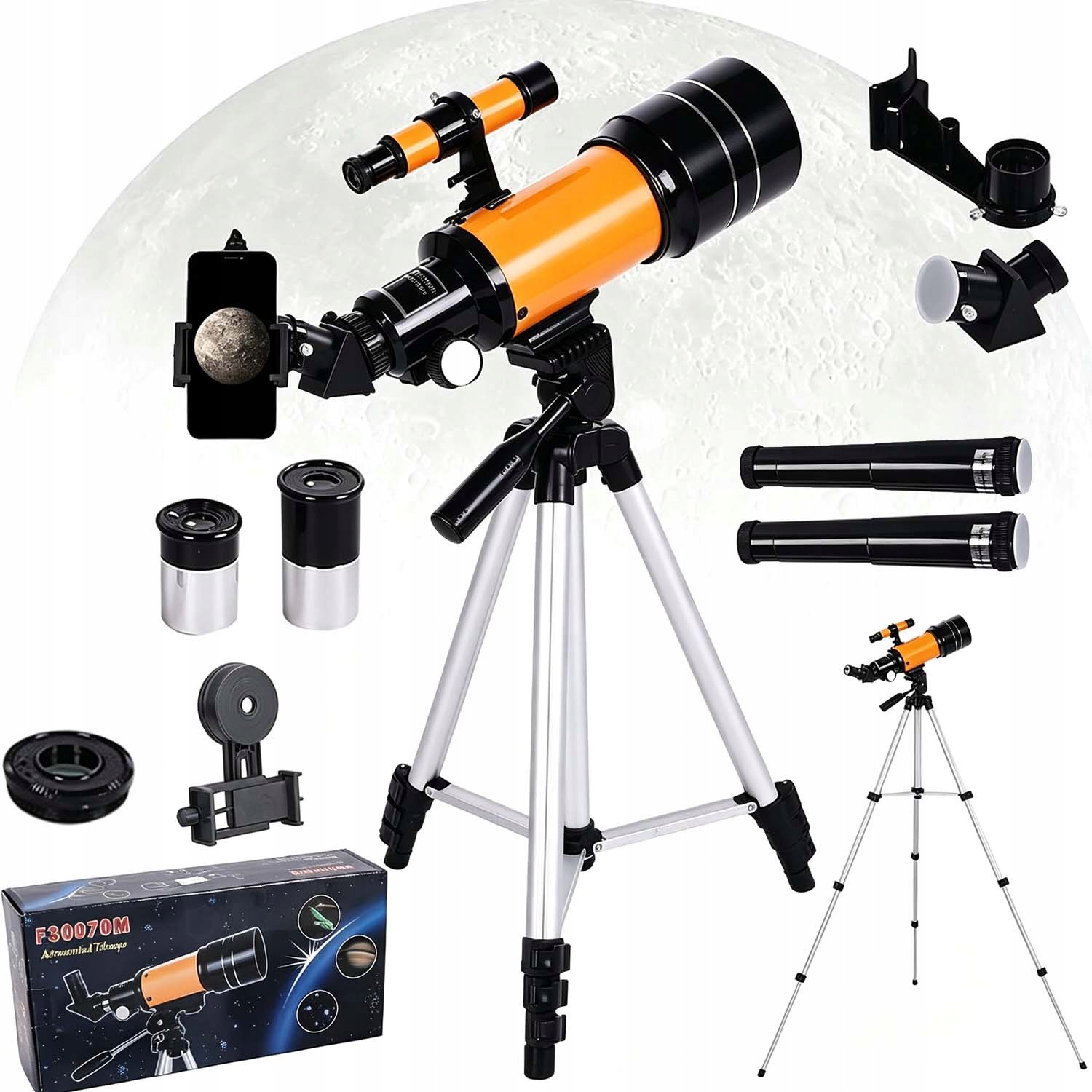 Dalekohled Hvězdářský Dalekohled 70/300 MM Zoom 150X Příslušenství Pro Děti