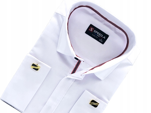 

Biała Na Spinki Koszula Slim Fit 40/41